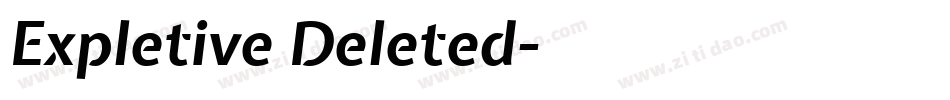 Expletive Deleted字体转换